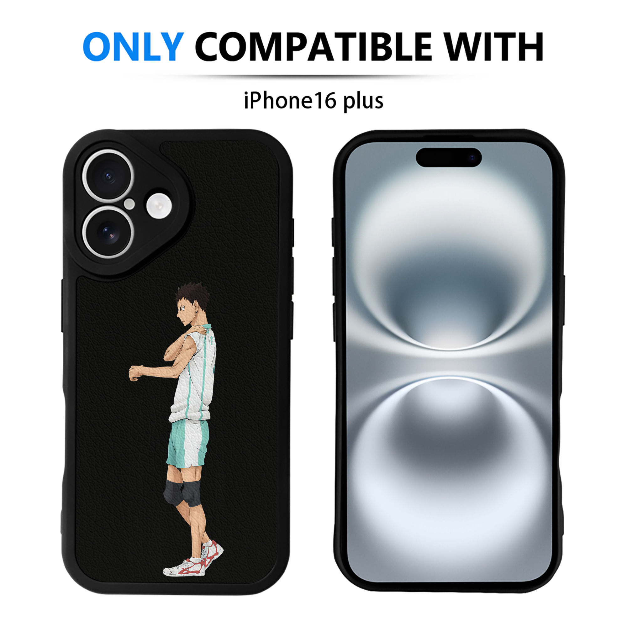 （画像用） ハイキュー!! Haikyu!! 【iPhone 16シリーズ対応】シリコンスマホケース（レザー調） 材質：シリコン